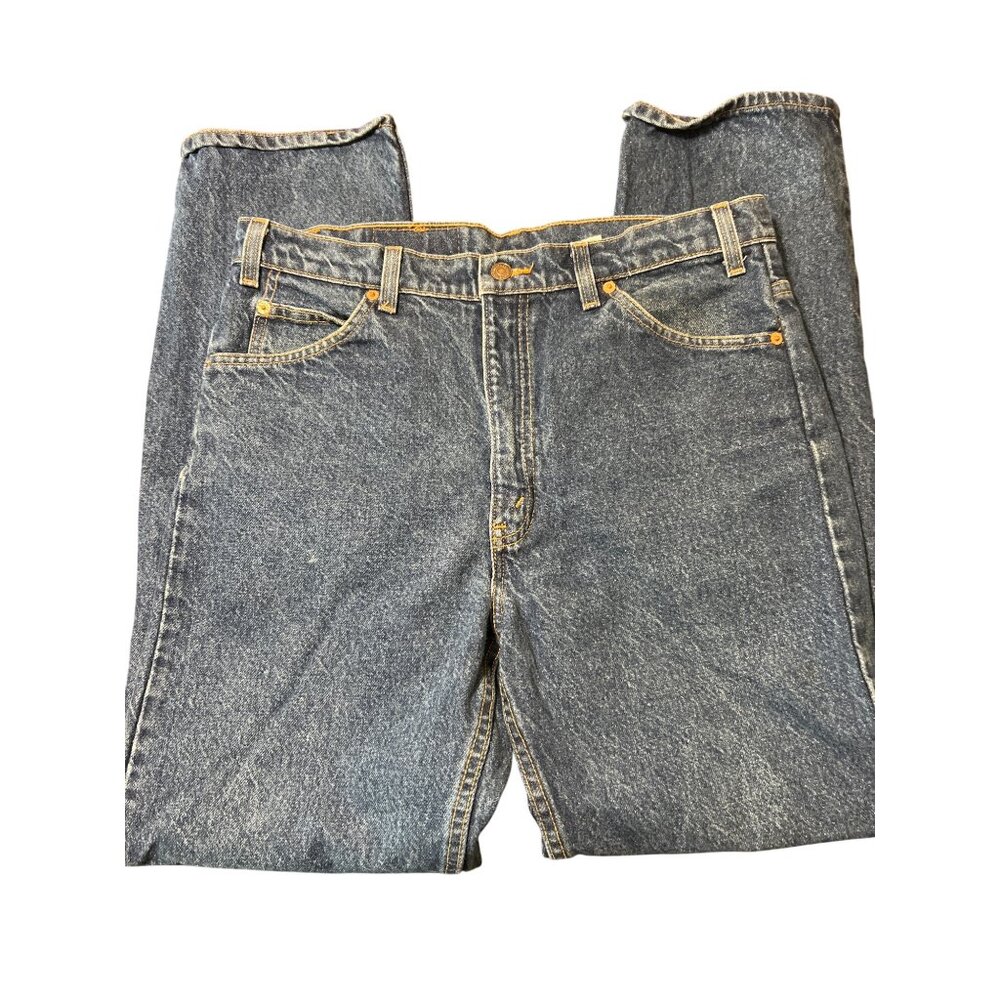 Levi Strauss & Co. 505 Regular Fit Straight Leg Jeans 36L 32W Denim Blue Mens
